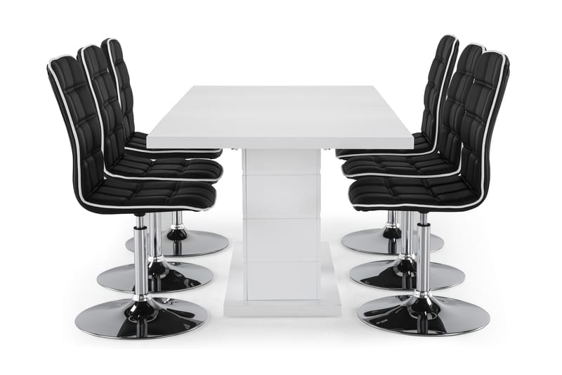 Ratliff Forlengningsbar Spisegruppe 180 cm m 6 Frida Stol - Møbler - Bord - Spisegrupper
