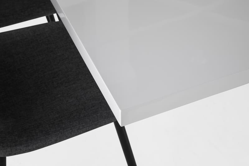 Ratliff Forlengningsbar Spisegruppe 200 cm med 8 Nibe Stol - Hvit/Grå/Svart - Møbler - Bord - Spisegrupper