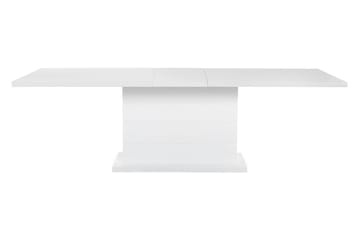 Ratliff Forlengningsbar Spisegruppe 200 cm med 8 Shell Stol - Hvit/Hvit PU/Krom - Møbler - Bord - Spisegrupper