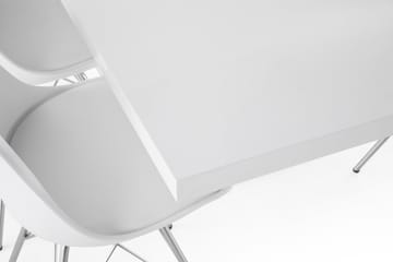Ratliff Forlengningsbar Spisegruppe 200 cm med 8 Shell Stol - Hvit/Hvit PU/Krom - Møbler - Bord - Spisegrupper