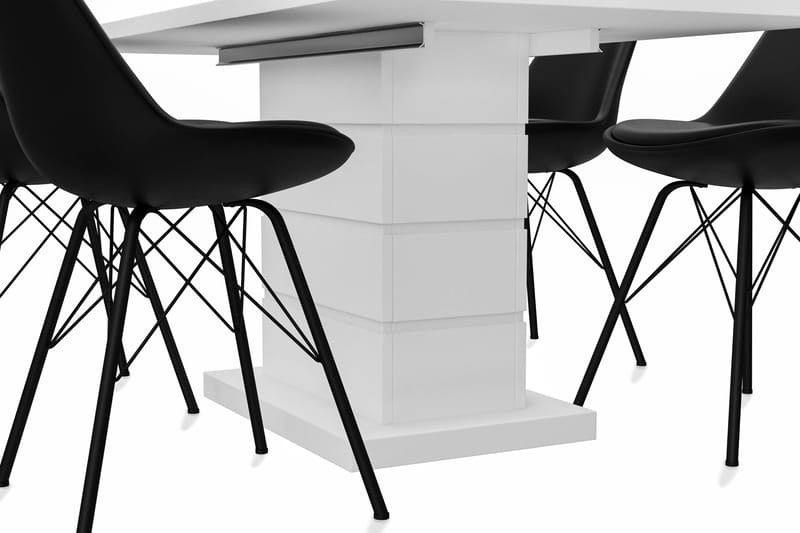 Ratliff Forlengningsbart Spisebord 160 cm Med 4 Shell Spises - Møbler - Bord - Spisegrupper