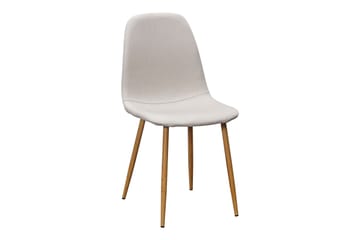 Ratliff Spisebord 180 cm Uttrekkbart med ileggsplate + 6 stk Nibe stol beige med eikeben - Hvit/Beige - Møbler - Bord - Spisegrupper