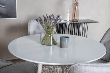 Ridones Spisegruppe 100 cm Rund inkl. 4 Valera Stoler - Hvit/Grå - Møbler - Bord - Spisegrupper