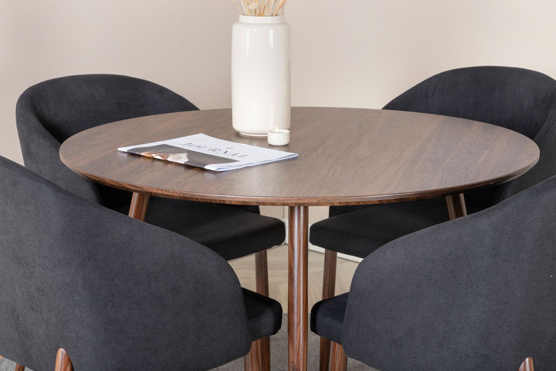 Ridones Spisegruppe Rund 100 cm + 4 Kullersbro Spisestoler - Møbler - Bord - Spisegrupper