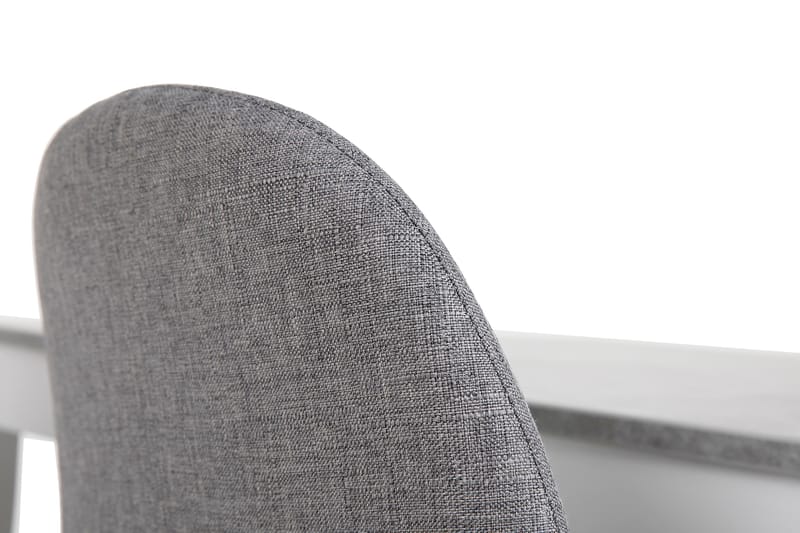 Romeo Spisegruppe 140 cm Betong med 4 Nibe Stoler - Hvit/Grå/Krom - Møbler - Bord - Spisegrupper
