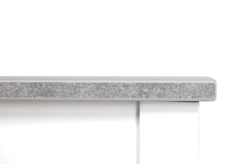 Romeo Spisegruppe 140 cm Betong med 4 Nibe Stoler - Hvit/Grå/Svart - Møbler - Bord - Spisegrupper