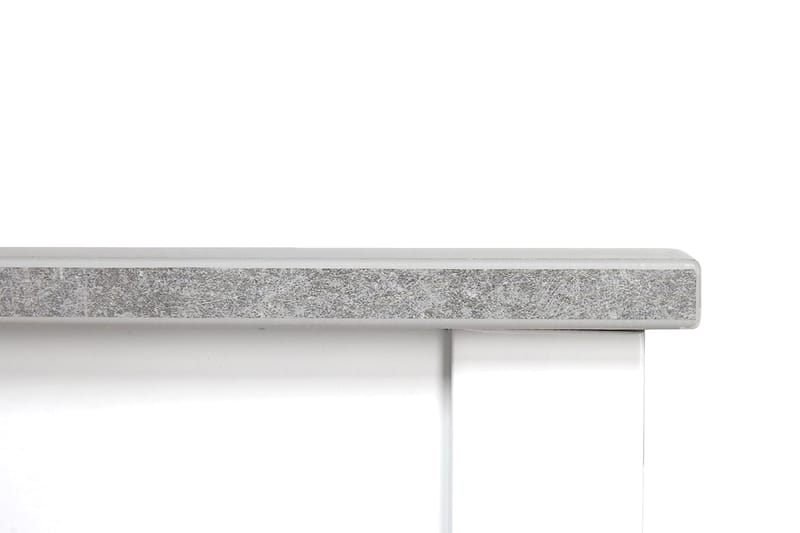 Romeo Spisegruppe 140 cm Betong med 4 Nibe Stoler - Hvit/Grå/Svart - Møbler - Bord - Spisegrupper