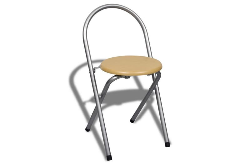 Sammenleggbar frokostbar med 2 stoler - Stål/Beige - Møbler - Bord - Spisegrupper