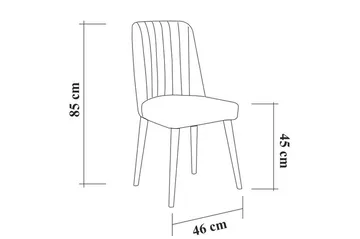 Shundrea Spisegruppe 4 deler 75 cm - Hvit - Møbler - Bord - Spisegrupper