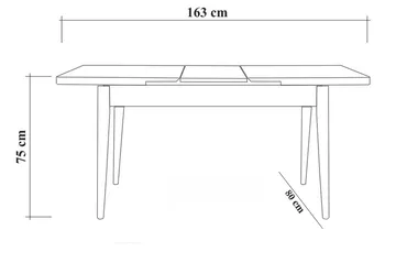 Shundrea Spisegruppe 4 deler 75 cm - Hvit - Møbler - Bord - Spisegrupper