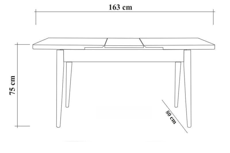 Shundrea Spisegruppe 4 deler 75 cm - Valnøtt - Møbler - Bord - Spisegrupper