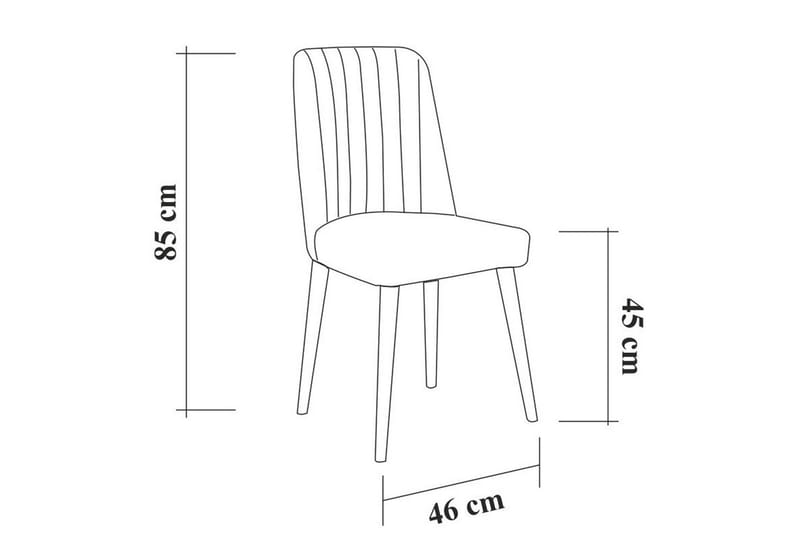 Shundrea Spisegruppe 4 deler 75 cm - Valnøtt - Møbler - Bord - Spisegrupper