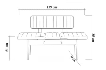 Shundrea Spisegruppe 5 deler 75 cm - Valnøtt - Møbler - Bord - Spisegrupper