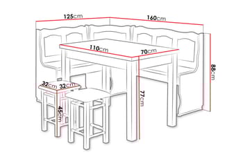 Sialana Kjøkkenmøbelsett - Or - Møbler - Bord - Spisegrupper
