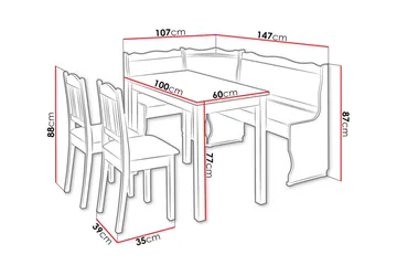 Sialana Kjøkkenmøbelsett - Or - Møbler - Bord - Spisegrupper