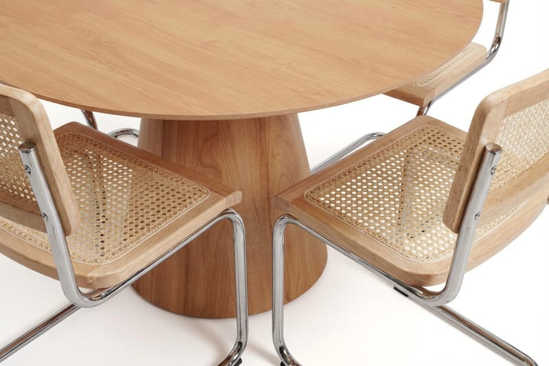 Siena spisegruppe rund 110 cm eik med 4 Build spisestoler - Eik - Møbler - Bord - Spisegrupper