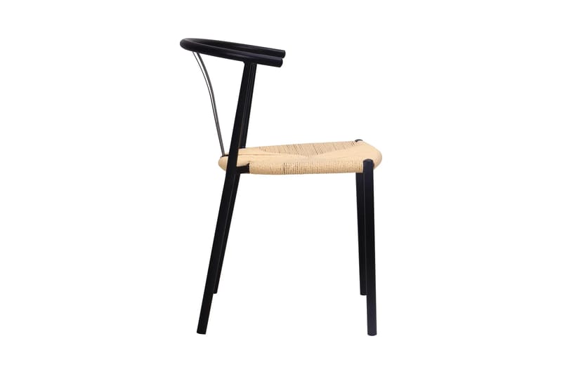 Siena spisegruppe rund 110 cm svart med 4 Elysia spisestoler - Svart - Møbler - Bord - Spisegrupper