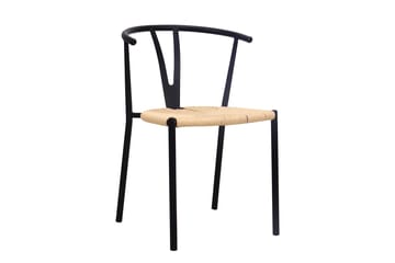 Siena spisegruppe rund 110 cm svart med 4 Elysia spisestoler - Svart - Møbler - Bord - Spisegrupper