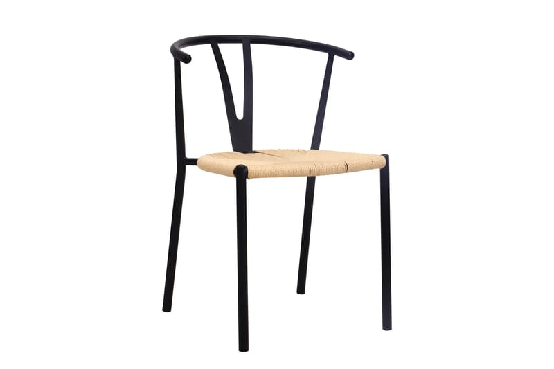 Siena spisegruppe rund 110 cm svart med 4 Elysia spisestoler - Svart - Møbler - Bord - Spisegrupper