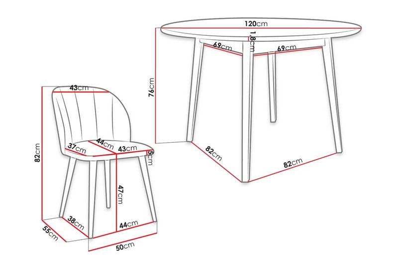 Spisegruppe - Grå - Møbler - Bord - Spisegrupper