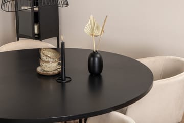 Spisegruppe Möbelfashion Copenhagen spisegruppe 140 cm rund med 4 Berit-stoler Beige/Svart - Møbler - Bord - Spisegrupper