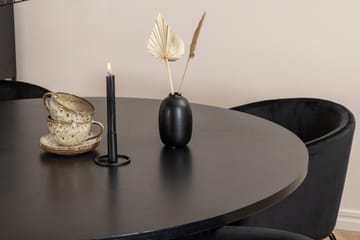 Spisegruppe Möbelfashion Copenhagen spisegruppe 140 cm rund med 4 Berit-stoler Svart - Møbler - Bord - Spisegrupper