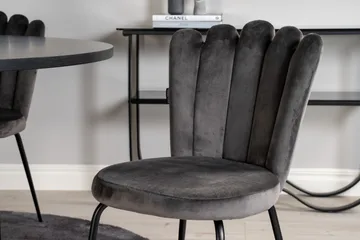 Spisegruppe Möbelfashion Copenhagen spisegruppe 140 cm rund med 4 Limhamn-stoler Svart/grå - Møbler - Bord - Spisegrupper