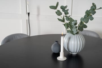 Spisegruppe Möbelfashion Copenhagen spisegruppe 140 cm rund med 6 Velvet-stoler Svart/Lys grå - Møbler - Bord - Spisegrupper