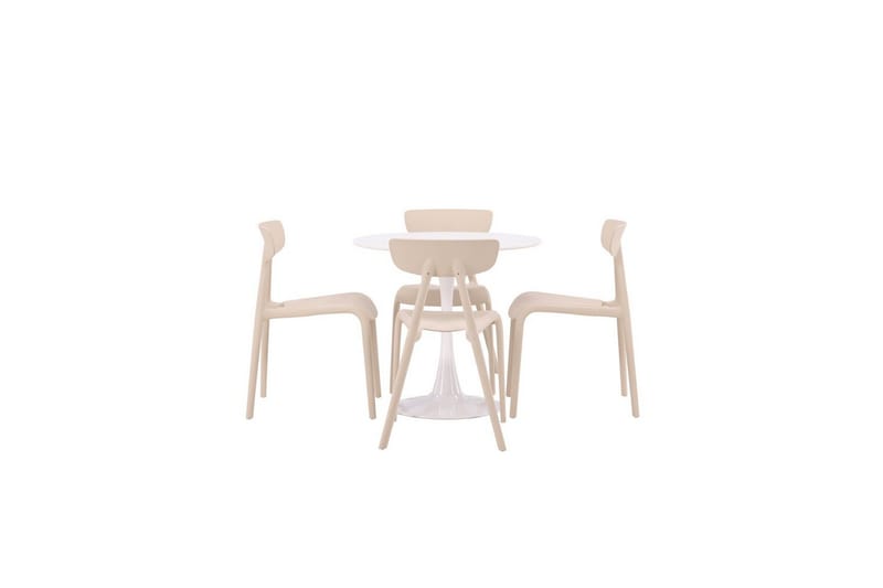 Spisegruppe Rund spisegruppe Hamden, Ursholmen Beige - Beige - Møbler - Bord - Spisegrupper
