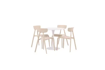 Spisegruppe Rund spisegruppe Hamden, Ursholmen Beige - Beige - Møbler - Bord - Spisegrupper