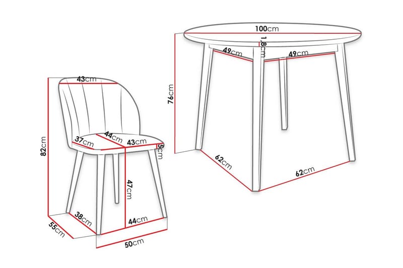 Spisegruppe - Svart - Møbler - Bord - Spisegrupper