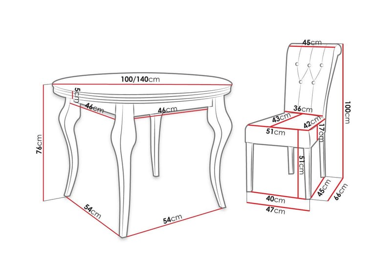 Spisegruppe - Svart - Møbler - Bord - Spisegrupper