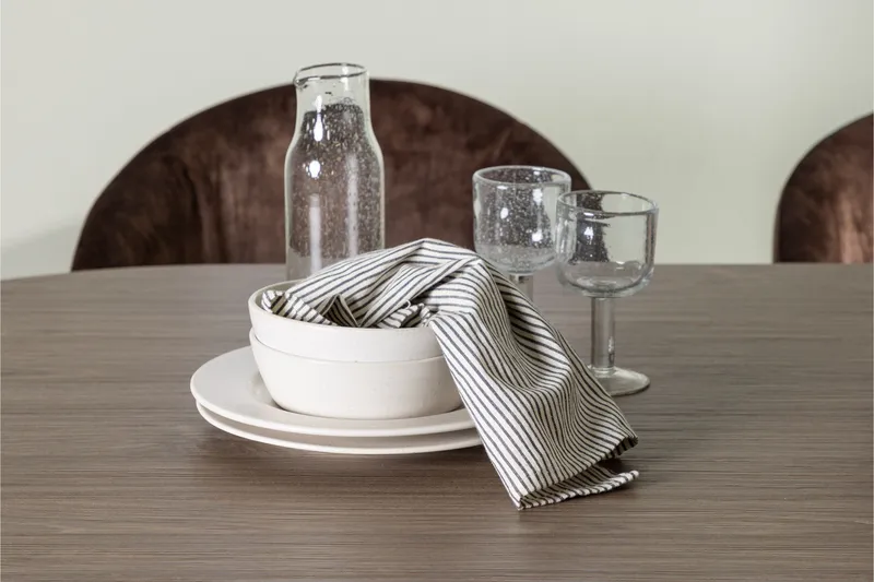 Spisegruppe Venture Home Andy spisegruppe 180 cm oval med 4 Evening-stoler Svart/Brun - Møbler - Bord - Spisegrupper