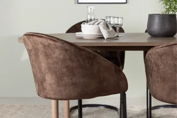 Spisegruppe Venture Home Andy spisegruppe 180 cm oval med 4 Evening-stoler Svart/Brun - Møbler - Bord - Spisegrupper