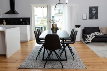 Spisegruppe Venture Home Inca spisegruppe uttrekkbar 160 cm rektangulær med 6 Polar-stoler Svart - Møbler - Bord - Spisegrupper