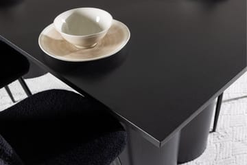 Spisegruppe Venture Home Olivia spisegruppe 210 cm rektangulær med 6 Polar-stoler Svart/Svart/Svart - Møbler - Bord - Spisegrupper