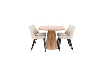 Spisegruppe Venture Home Spisegruppe Venture Home Stjärnö 200x90 cm natur med 6 stk Night-stoler Natur - Møbler - Bord - Spisegrupper