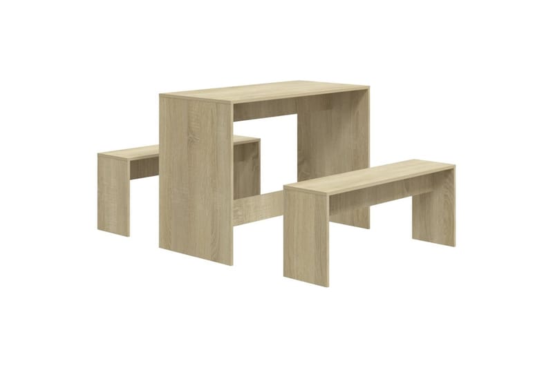 Spisestue 3 deler sonoma eik sponplate - Brun - Møbler - Bord - Spisegrupper