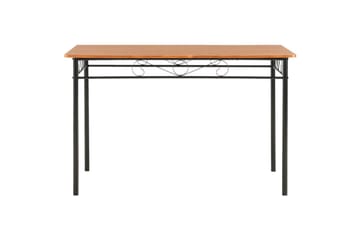 Spisestue 7 deler MDF og stål brun - Brun - Møbler - Bord - Spisegrupper