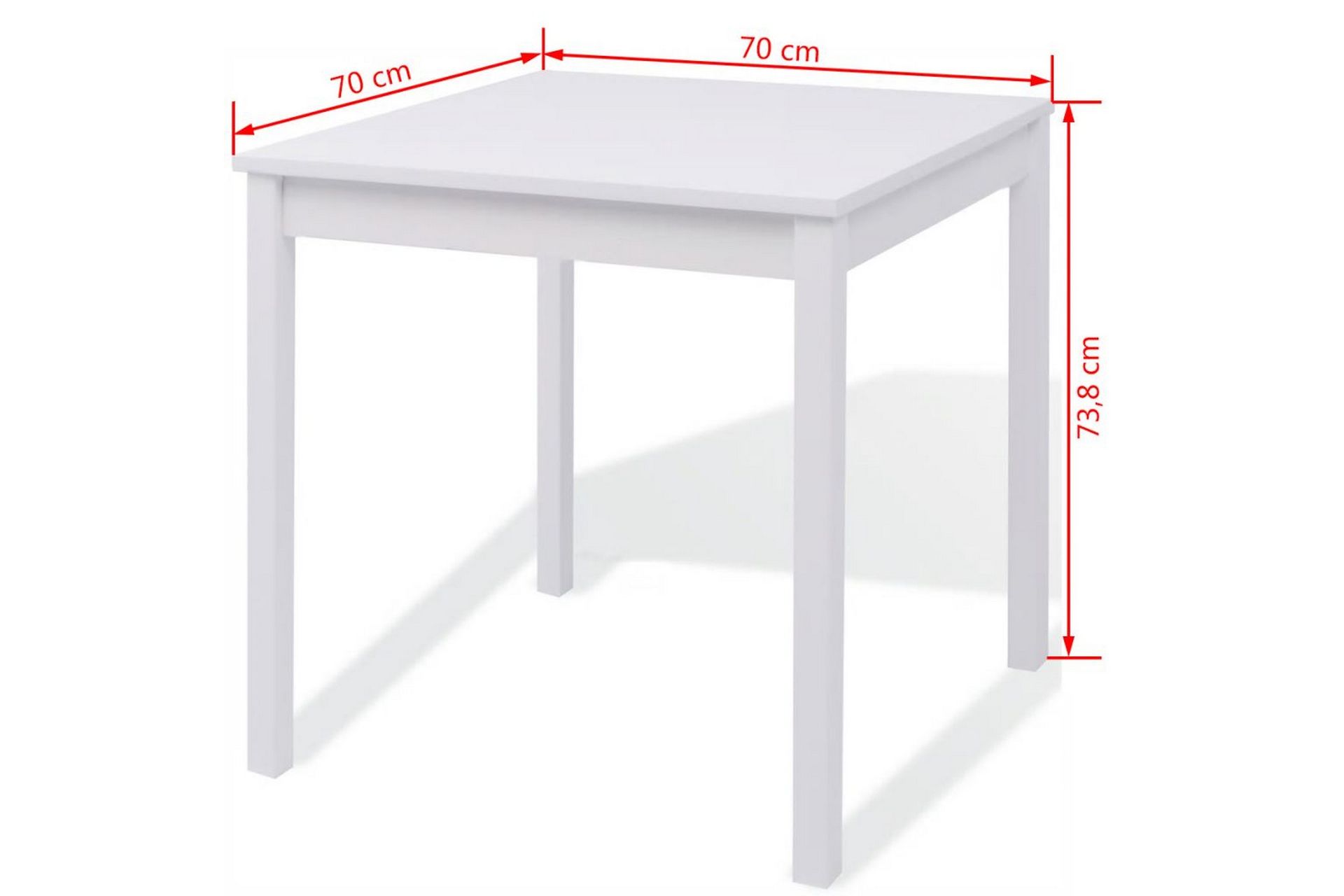 Spisestue-sett Furu Hvit 3 deler - Hvit - Møbler - Bord - Spisegrupper