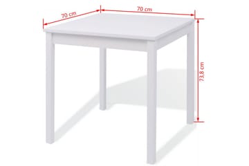 Spisestue-sett Furu Hvit 3 deler - Hvit - Møbler - Bord - Spisegrupper