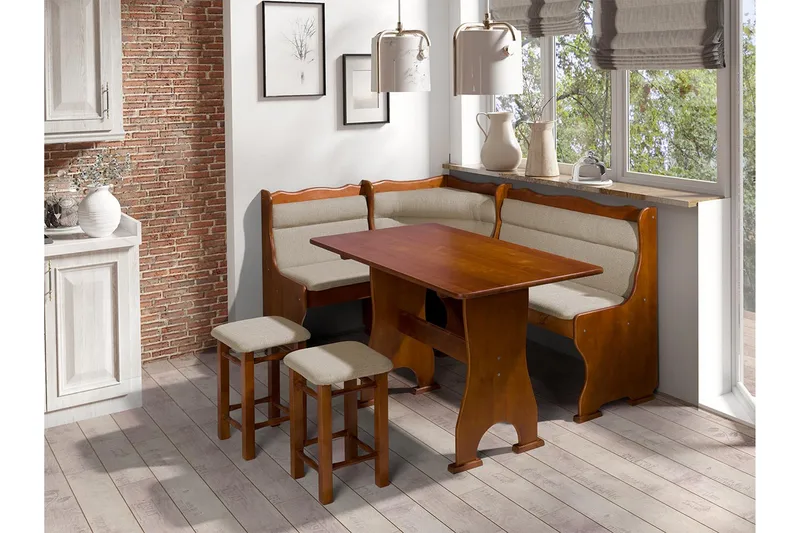 Thars Kjøkkenmøbelsett - Brun - Møbler - Bord - Spisegrupper