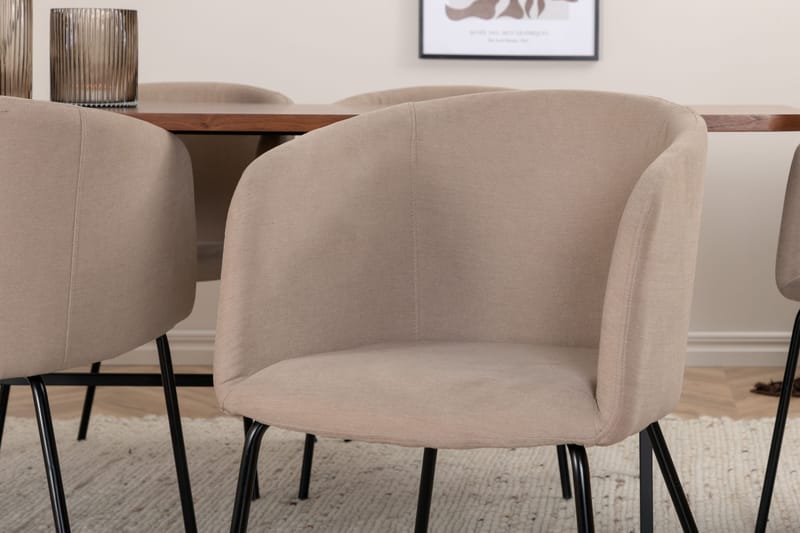 Uno Spisebord med 6 Berit Spisestoler - Møbler - Bord - Spisegrupper