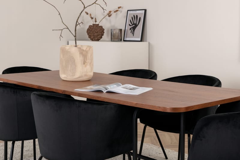 Uno Spisebord med 6 Berit Spisestoler - Møbler - Bord - Spisegrupper