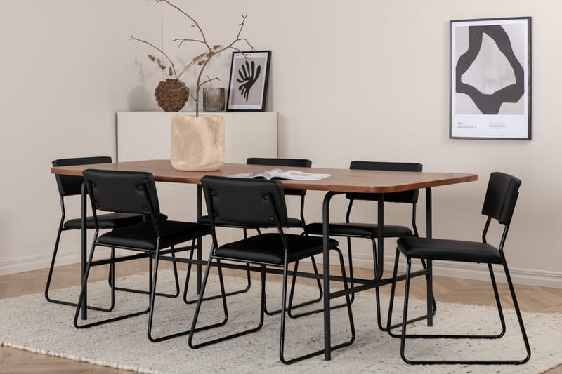 Uno spisebord med 6 Kenth Spisestol - Møbler - Bord - Spisegrupper
