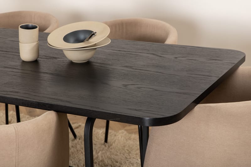 Uno Spisebord med 6 stk Berit Spisestol - Møbler - Bord - Spisegrupper