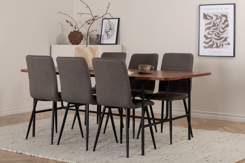 Uno spisebord med 6 stk Windu Luxury Spisestol - Møbler - Bord - Spisegrupper