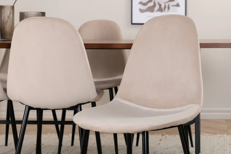 Uno spisebord med 6 Polar Spisestol - Møbler - Bord - Spisegrupper