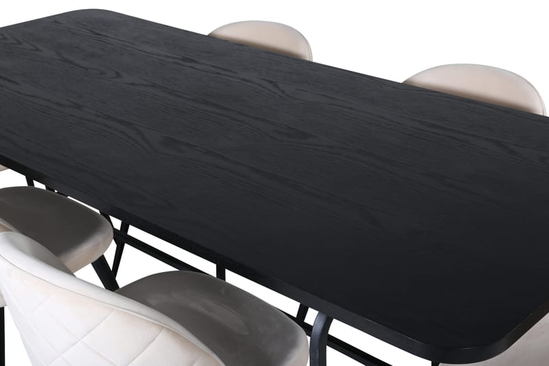 Uno Spisebord med 6stk Velvet Spisestol - Møbler - Bord - Spisegrupper