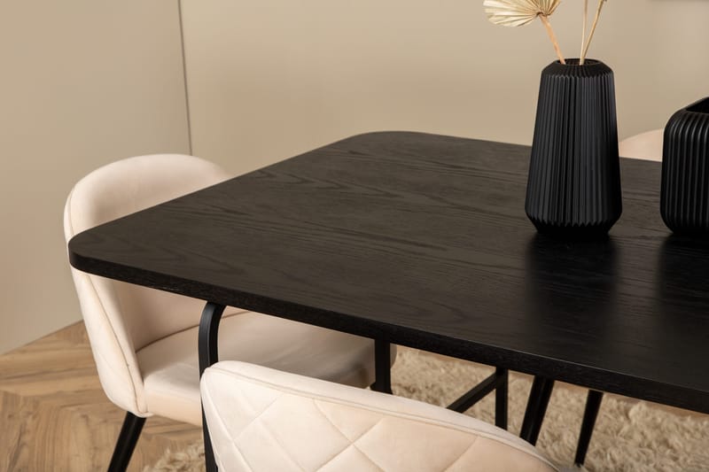 Uno Spisebord med 6stk Velvet Spisestol - Møbler - Bord - Spisegrupper